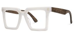 Pierre White Square Glasses1