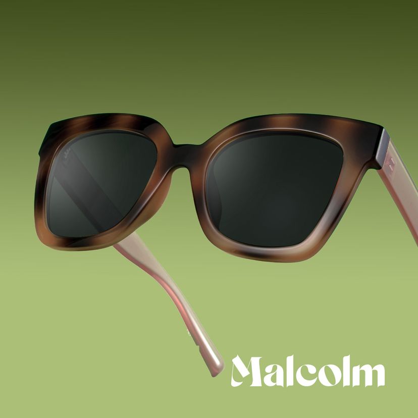 Malcolm Burnt-Umber Square Sunglasses