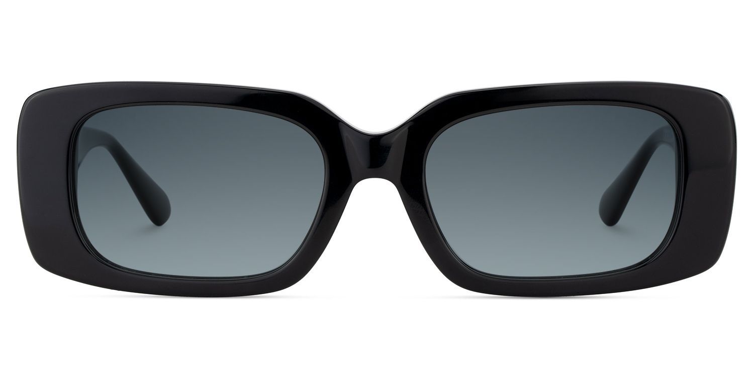Jonas Rectangle Black Full Rim Sunglasses | ZEELOOL CA1