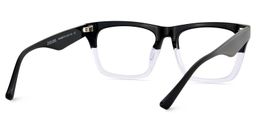 Brookins Black Clear Rectangle Glasses6