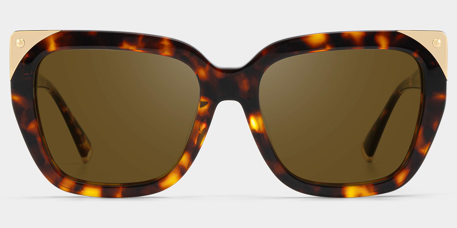 Sophia Cat Eye Sunglasses with Acetate Tortoise Frames | ZEELOOL CA1