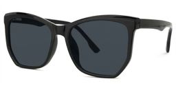 Libby Black Geometric Sunglasses1