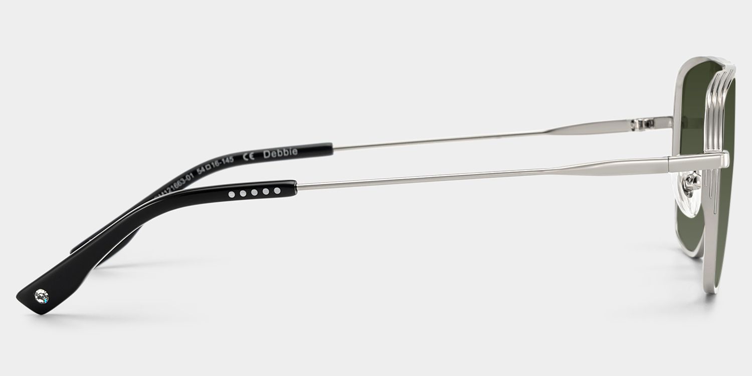 Debbie Aviator Silver Semi Rim Sunglasses | ZEELOOL CA4