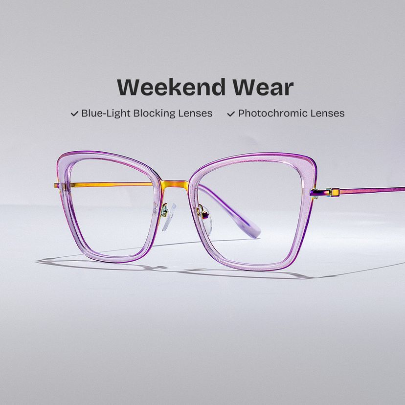 Rosalie Purple Butterfly Glasses