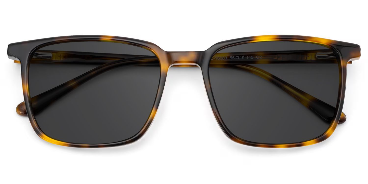 Aidan Rectangle Tortoise Sunglasses for Women & Men | ZEELOOL CA1