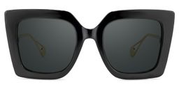 Qatar Black Square Sunglasses0