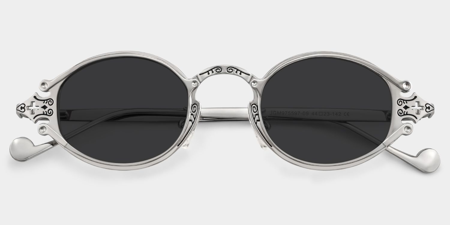 Serena Silver Oval Sunglasses to Frame Your Face | ZEELOOL CA1