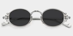 Serena Silver Oval Sunglasses1