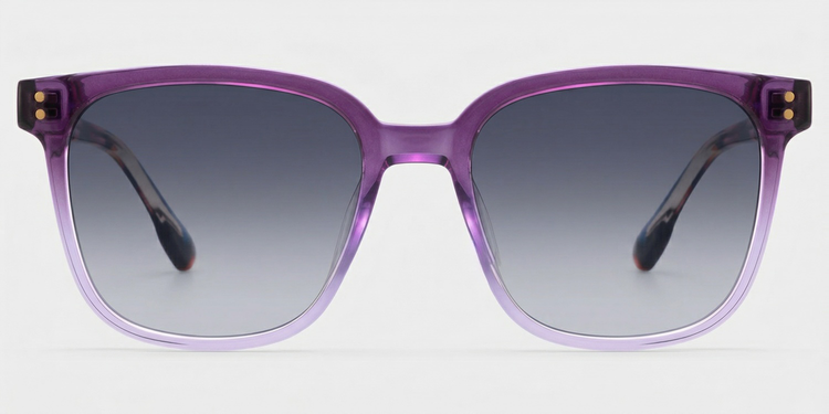 Donnalyn Purple Square Sunglasses