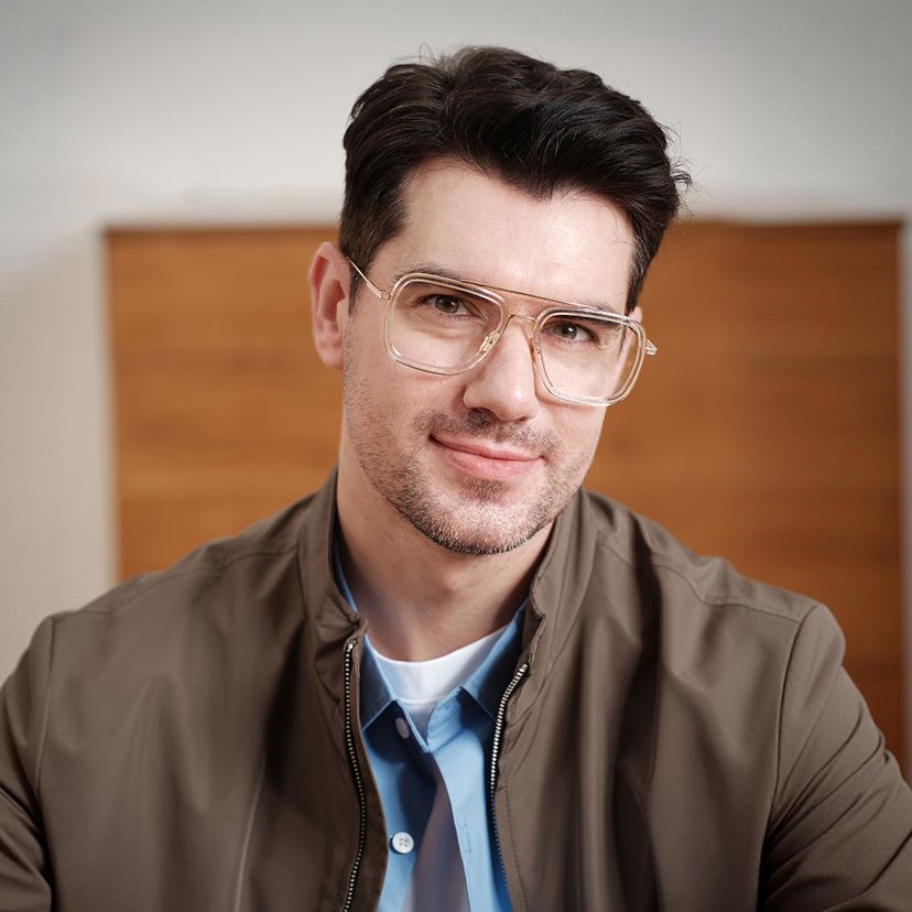 Gifford Clear Aviator Glasses
