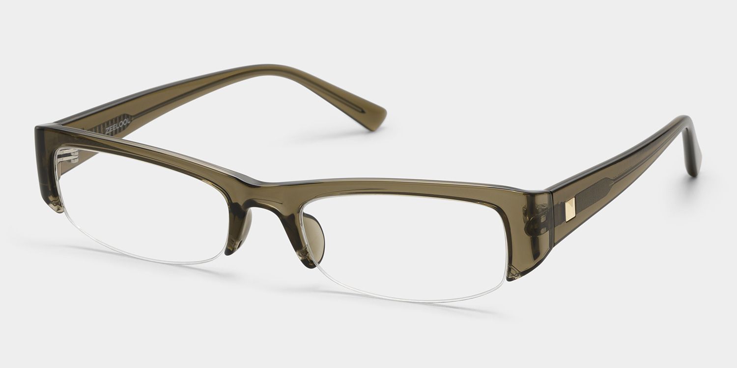 Trevor Clear Brown Rectangle Glasses for Teenager | ZEELOOL2