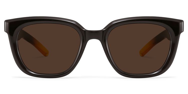 Lyric Black Yellow Rectangle Sunglasses