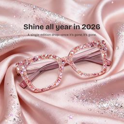 Renata Pink Square Glasses0