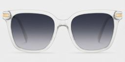 Jacqui Clear Rectangle Sunglasses0