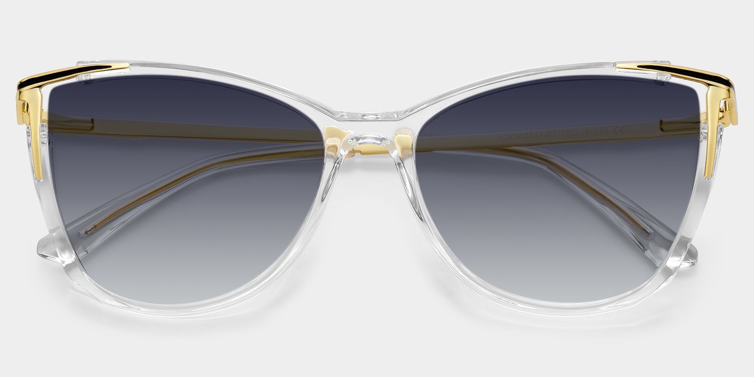 Yomary Clear Cat Eye Polarized Sunglasses for Driving | ZEELOOL CA1