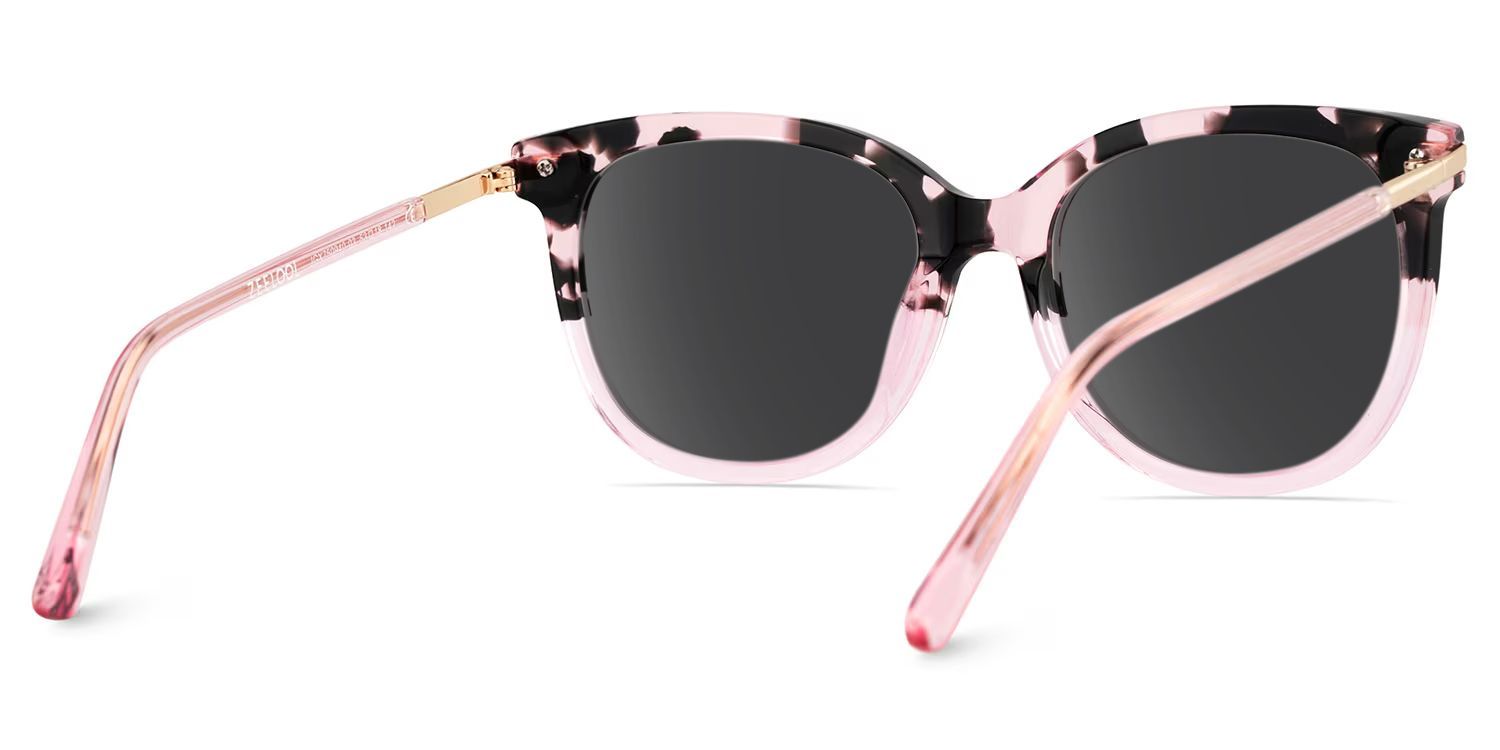 Mailyn Pink Tortoise Frame Sunglasses with Round Style | ZEELOOL CA4