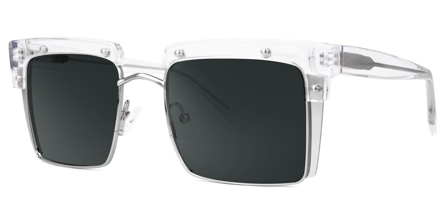 Kiana Clear Square Sunglasses to Frame Your Face | ZEELOOL CA3