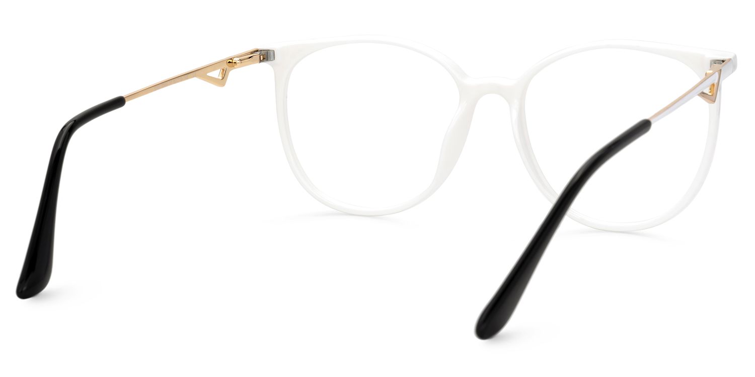 Chanty Round White Thin Frame Glasses | Zeelool Optical3