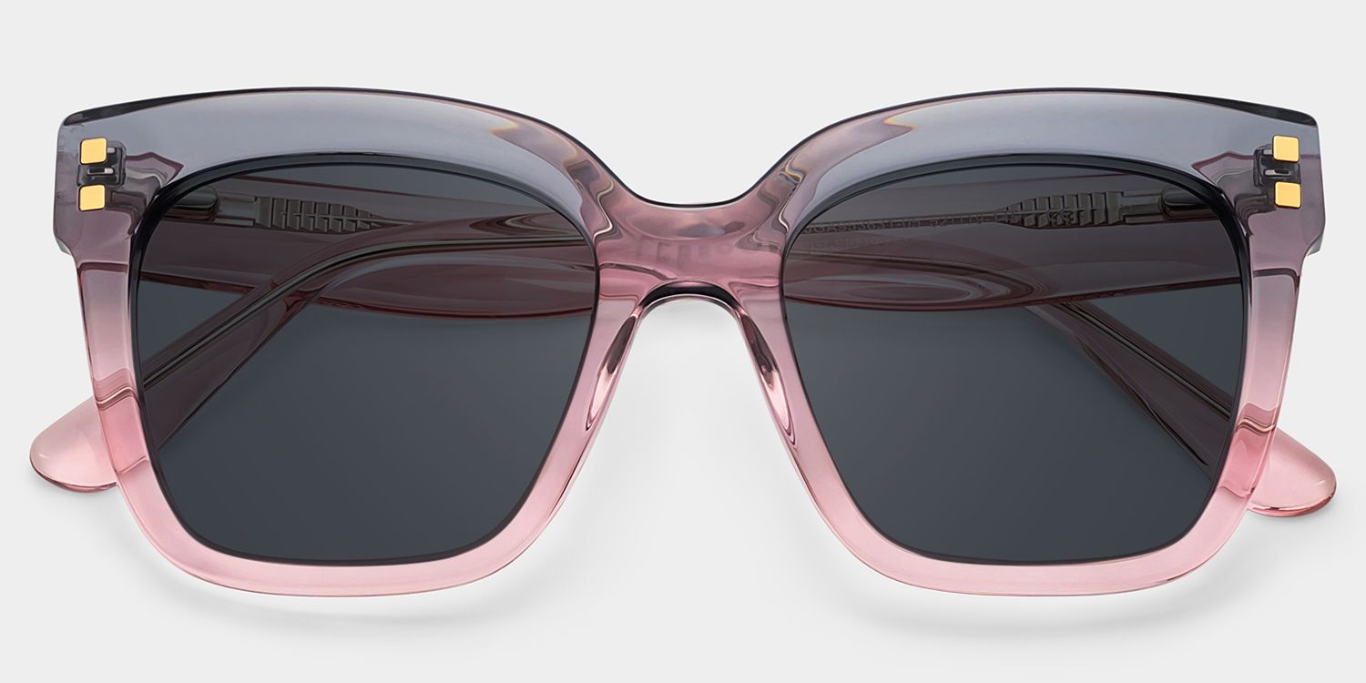 Minguela Square Gray Pink Sunglasses for Women & Men | ZEELOOL CA1
