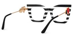 Cagle Black-White Cat eye Glasses3