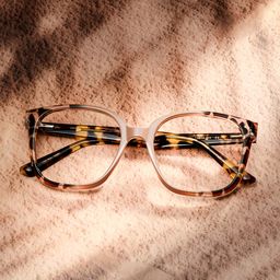 Siner Khaki Tortoise Square Glasses0