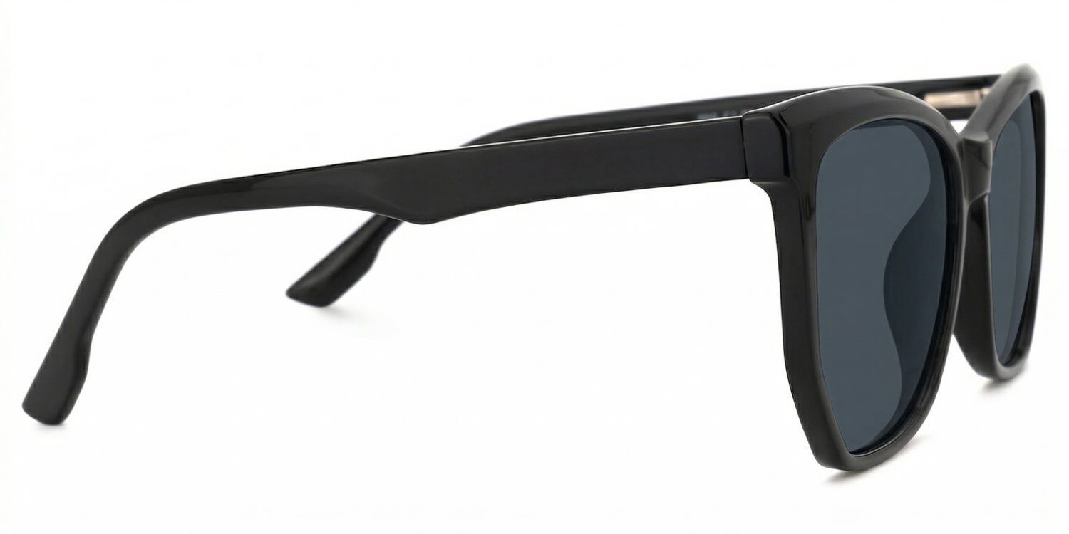 Libby Black Frame Sunglasses with Geometric Style | ZEELOOL CA2