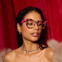 Kira Pink Tortoise Butterfly Glasses1