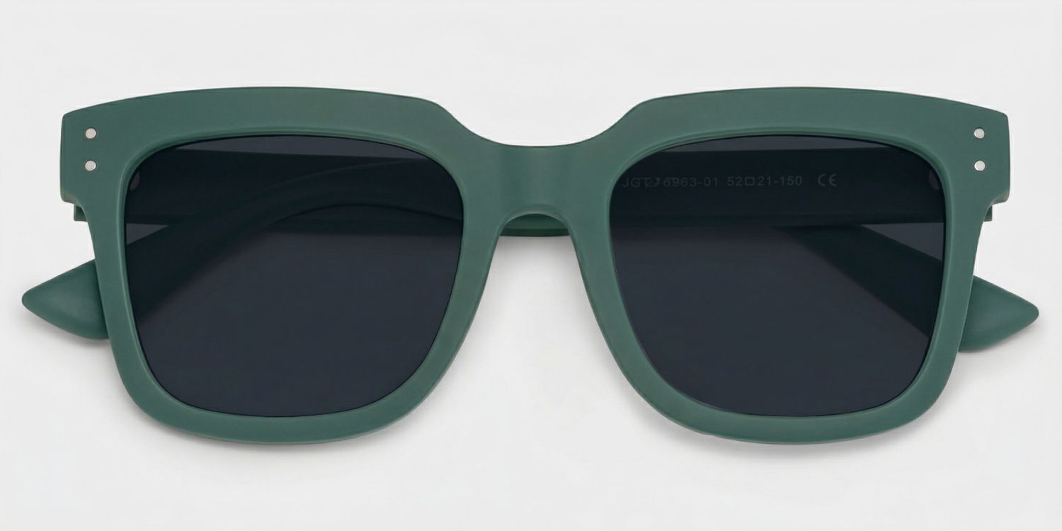Liizbeett Square Green Full Rim Sunglasses | ZEELOOL CA1