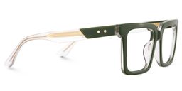 Hattie Green Rectangle Glasses4