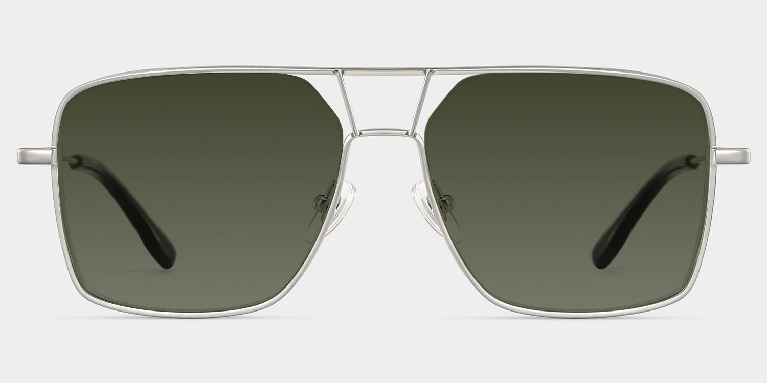 Debbie Aviator Silver Semi Rim Sunglasses | ZEELOOL CA1