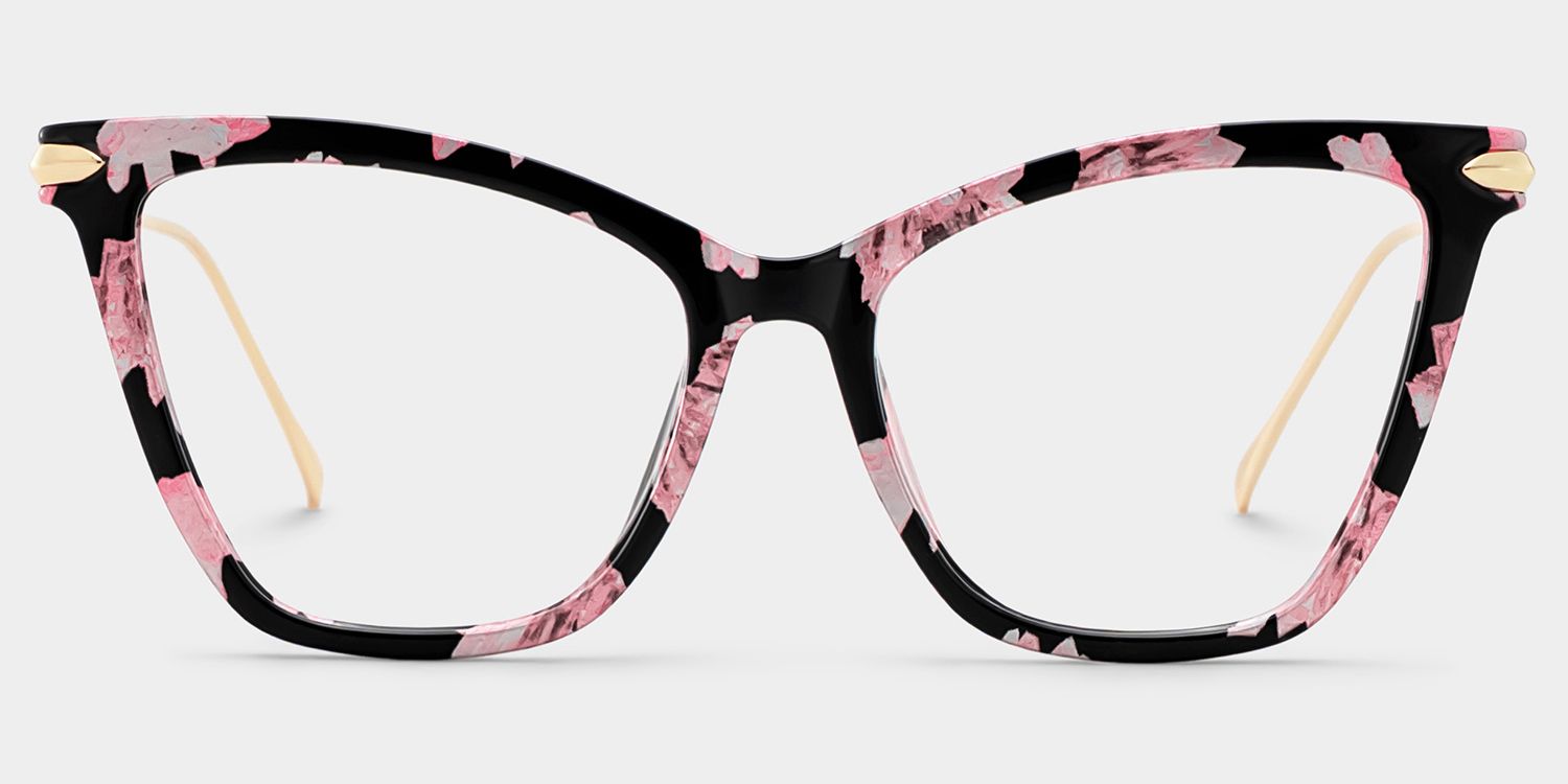 Hilary Butterfly Pink Floral Frame Eyeglasses | ZEELOOL Canada0