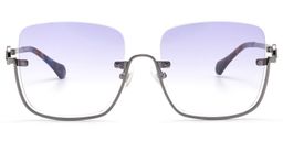 Charie Light Purple Rectangle Sunglasses0