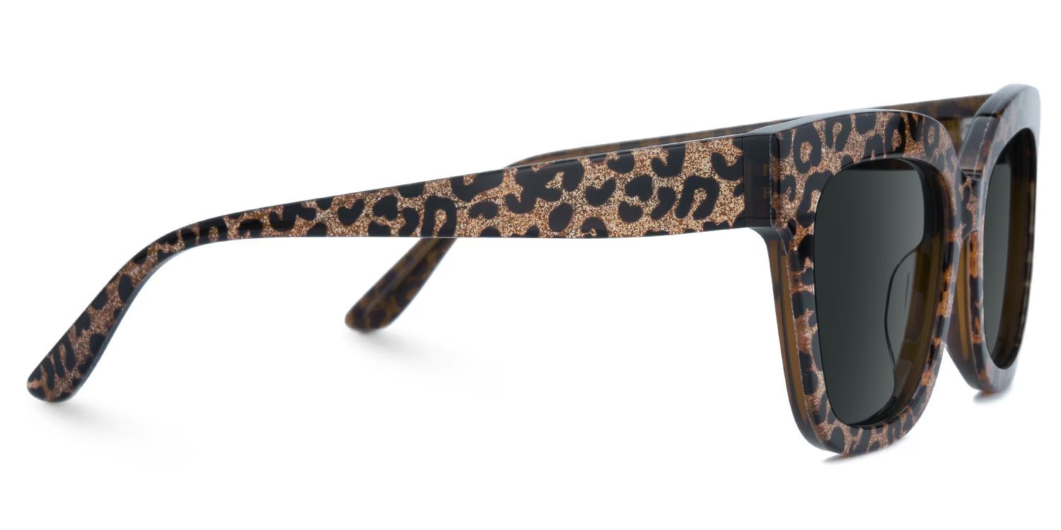 Yaniska Leopard Square Polarized Sunglasses for Driving | ZEELOOL CA2