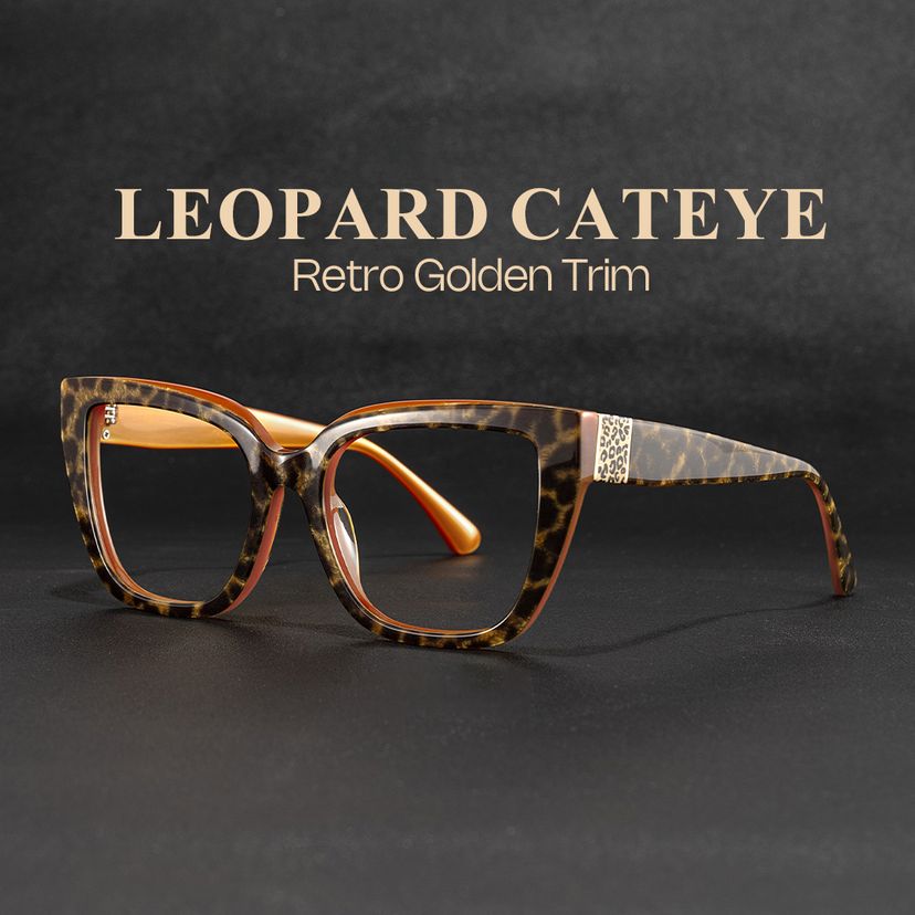 Tamarrah Leopard Cat eye Glasses