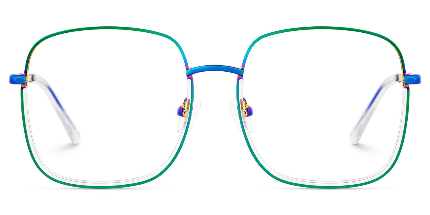 Wade Square Iridescent Color Frame Glasses for Women | ZEELOOL Canada1
