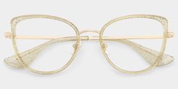 Celine Gold Cat eye Glasses2