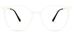 Chanty White Round Glasses0