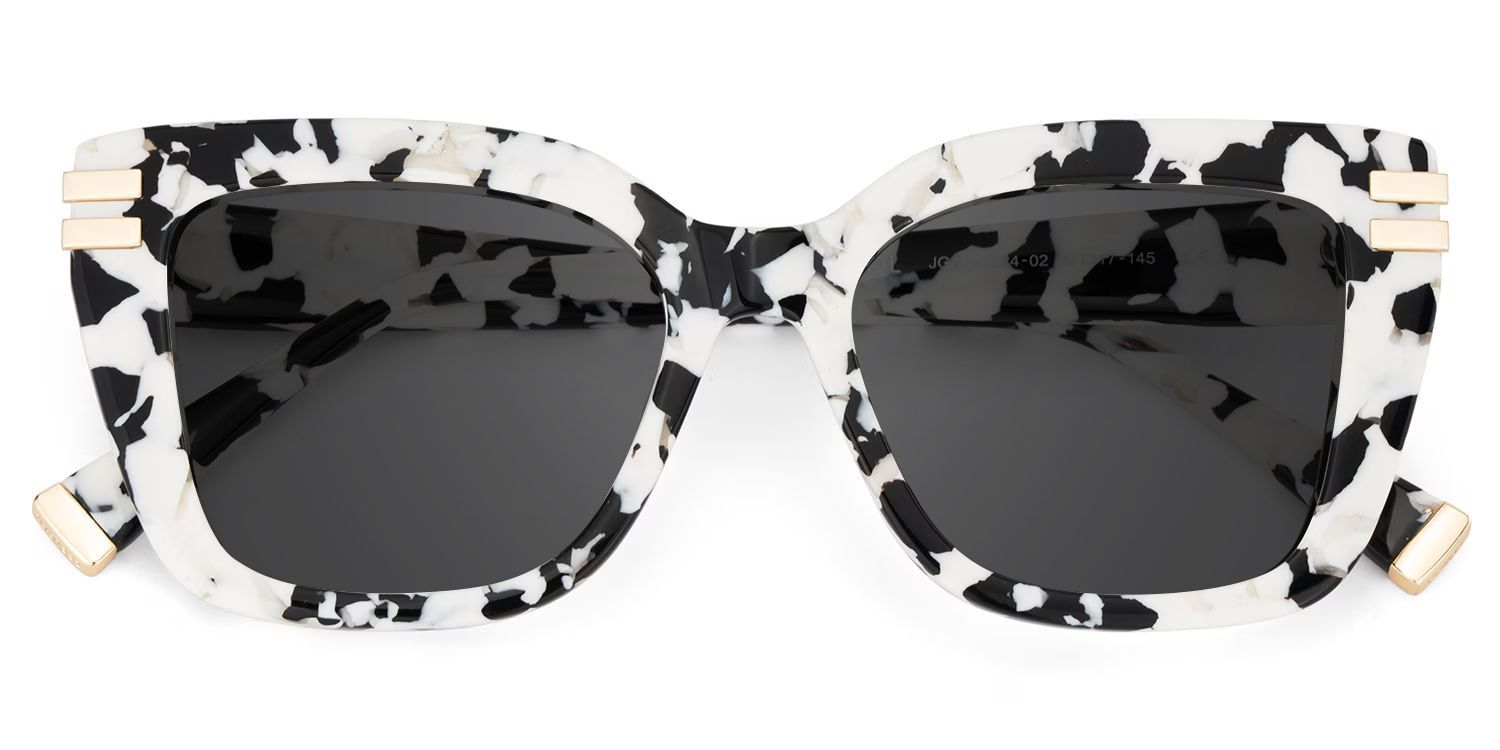 Cardozo Cow Print Square Polarized Sunglasses for Driving | ZEELOOL CA1