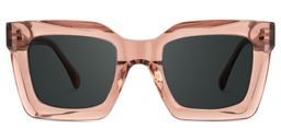 Lobo Beige Square Sunglasses0