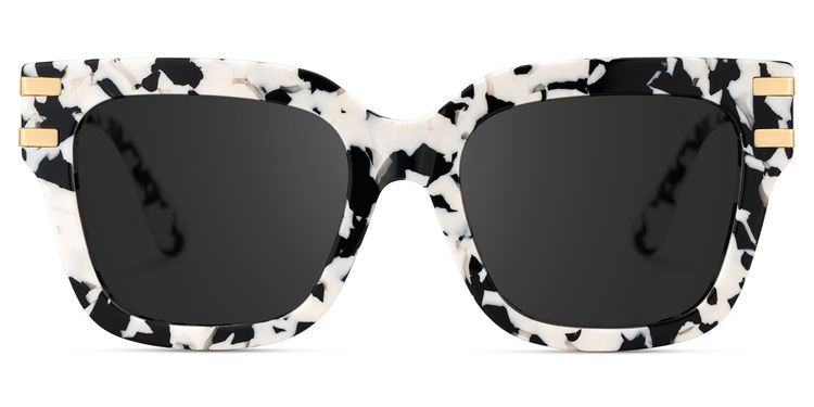 Lidia Cow Print Square Sunglasses