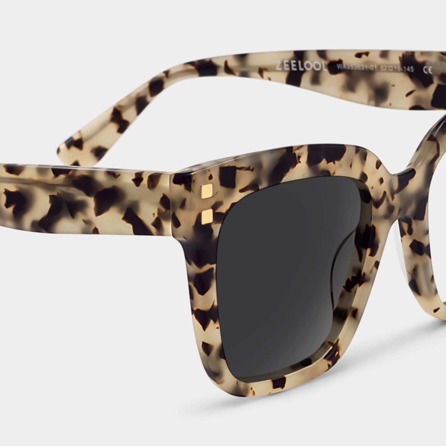 Minguela Square Brown-Tortoise Sunglasses for Women & Men | ZEELOOL CA4