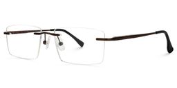 Cetina Brown Rectangle Glasses1