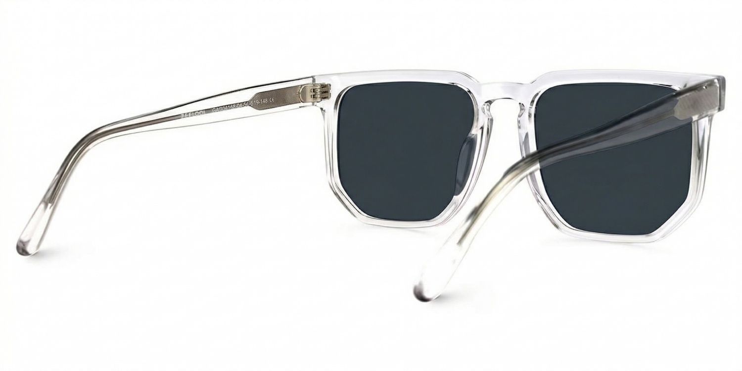 Matherne Clear Square Polarized Sunglasses for Driving | ZEELOOL CA3