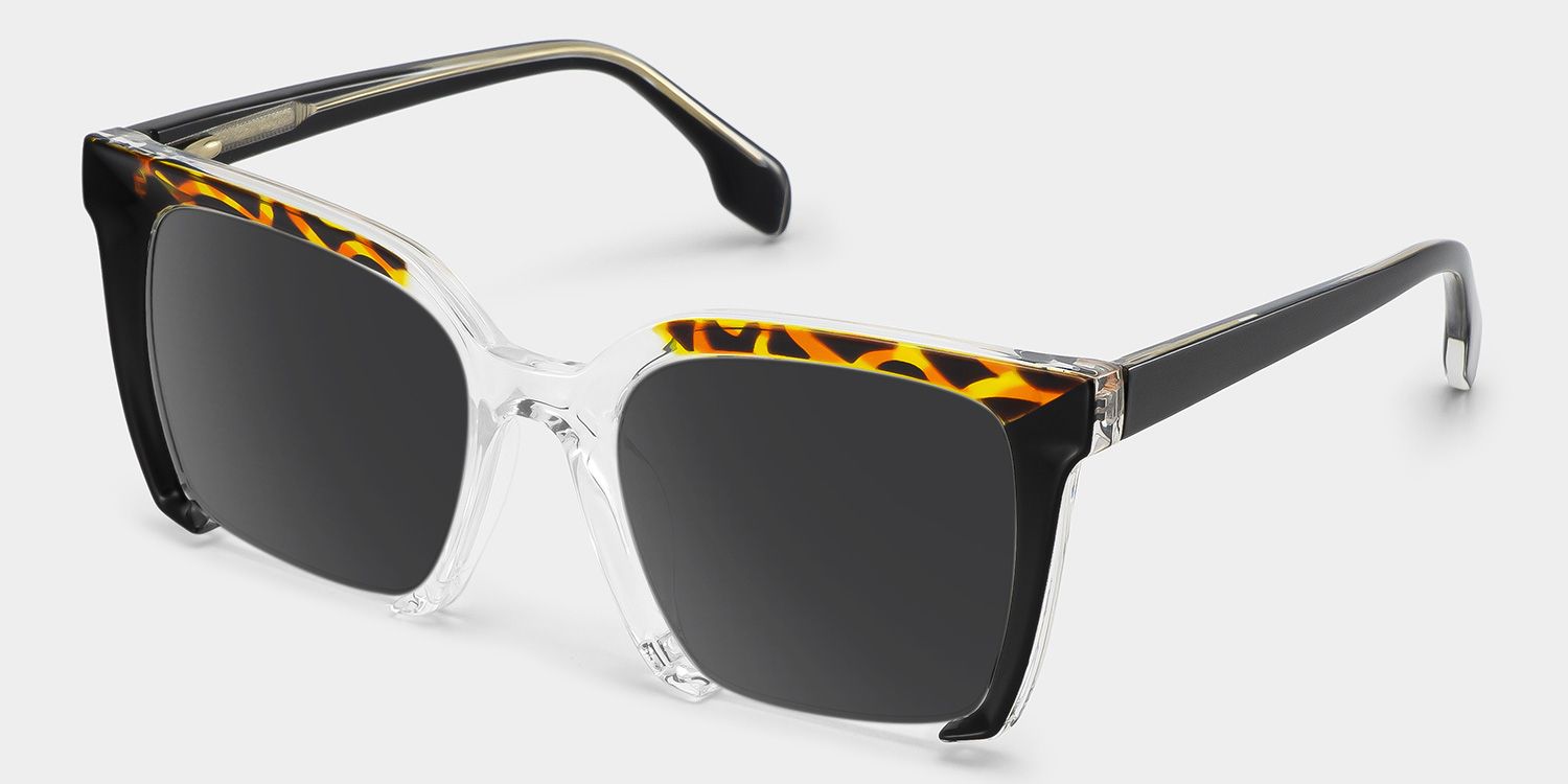 Misty Square Sunglasses with Tr90 Black Frames | ZEELOOL CA2