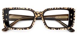 Gleam Leopard Rectangle Glasses2