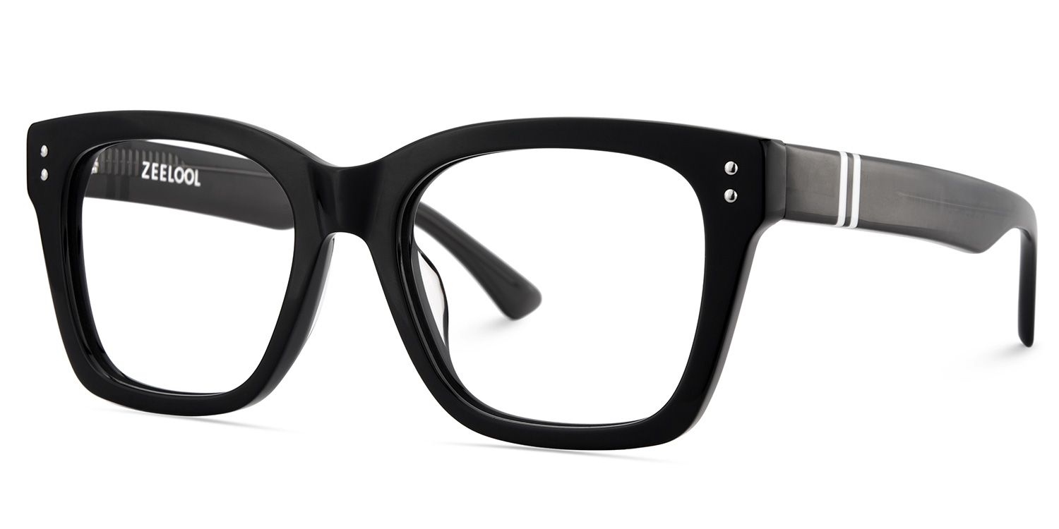 Gaydeh Black Glasses With Rectangle Shape | ZEELOOL Canada3