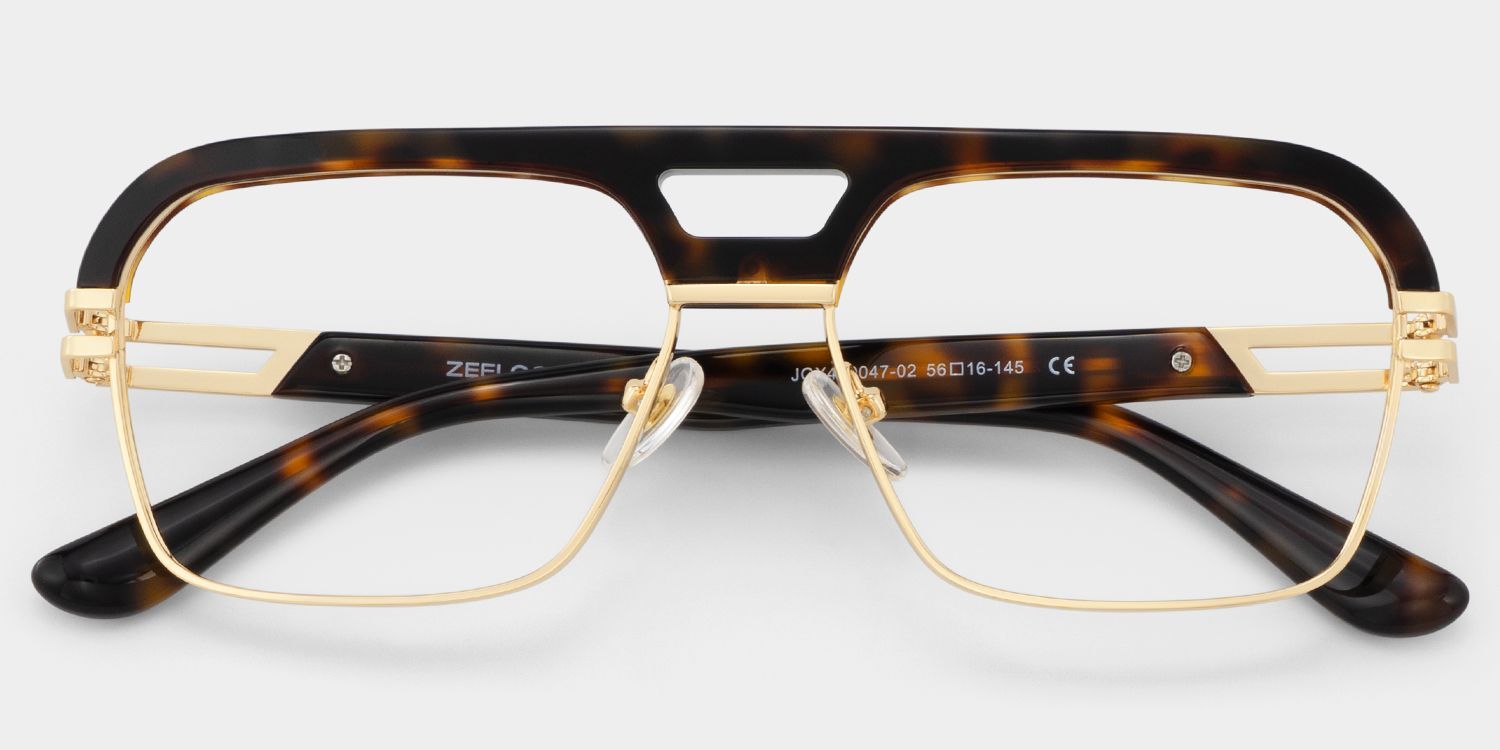Griff Tortoise Aviator Eyeglasses for Men | ZEELOOL1