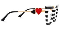 Cagle Black-White Cat eye Glasses2