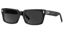 Fayssel Black Rectangle Sunglasses2