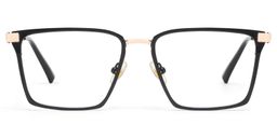Finn Black Rectangle Glasses0